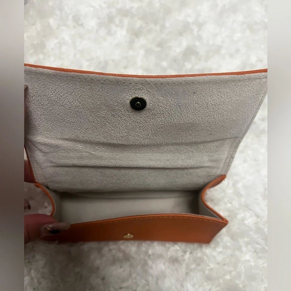 Tory Burch Vibrant Orange glasses case